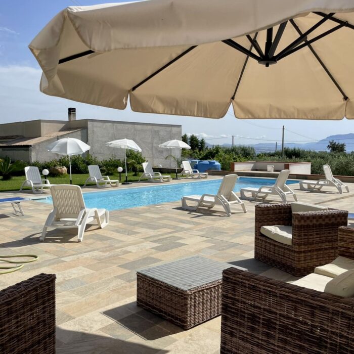 Swimming pool and relax area