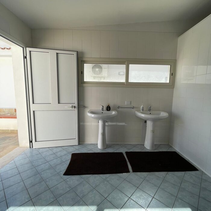 Outdoor bathroom and changing room